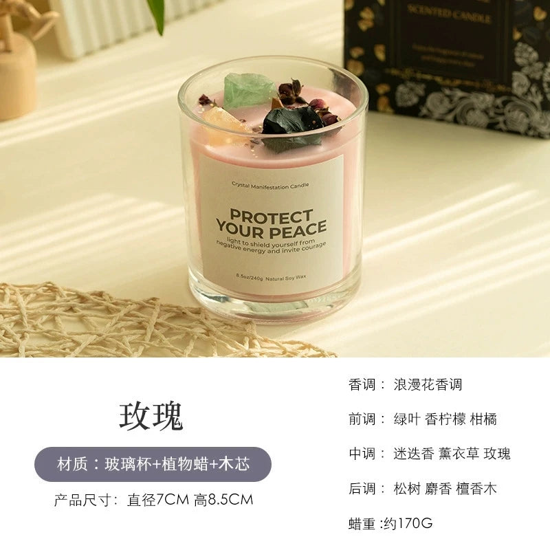 💎 Crystal-Cut Glass Scented Candle