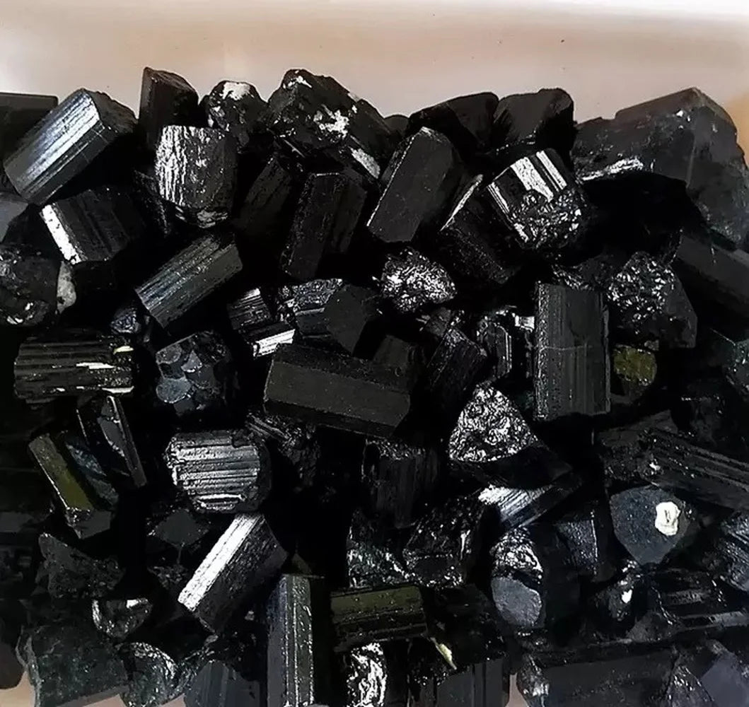 ⚫ Natural Black Tourmaline Raw Crystal Stone — Energy Shield & Purification Mineral