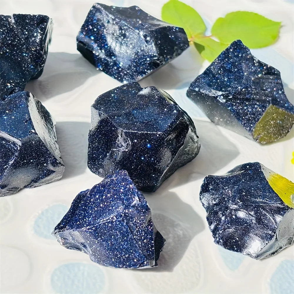 💙 Natural Blue Sandstone & Apatite Rough Crystal — Raw Chakra Healing Stone