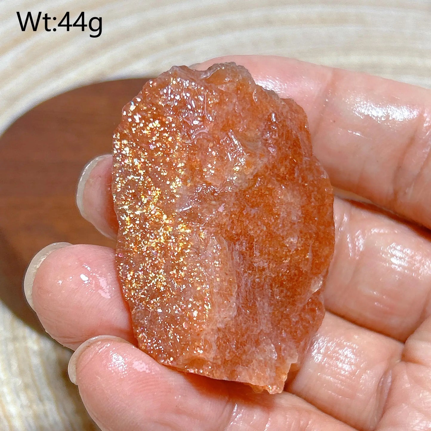 Natural Crystal Gem Sunstone Raw Stone Golden Rainbow Flash Gemstone Desk Reiki Home Decoration Gift Rare Prismatic