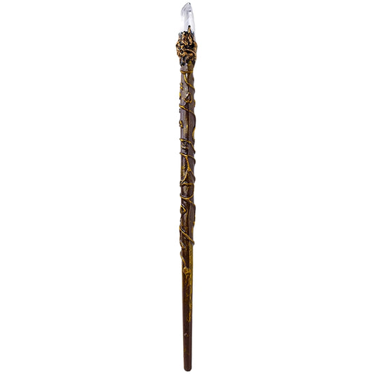 🔮 Handmade Natural Crystal Magic Wand – Witchcraft & Cosplay Ritual Tool