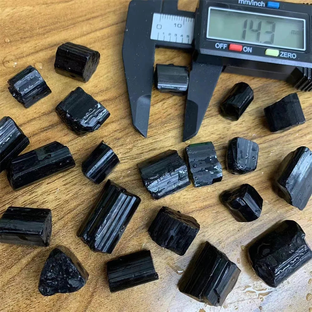 ⚫ Natural Black Tourmaline Raw Crystal Stone — Energy Shield & Purification Mineral