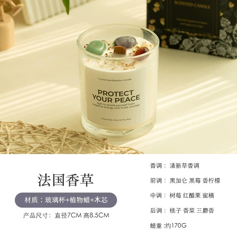 💎 Crystal-Cut Glass Scented Candle