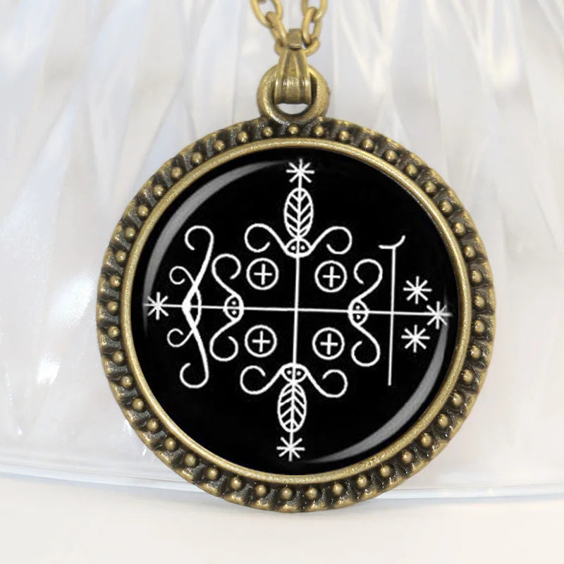 ⚜️ Papa Legba Voodoo Pendant Necklace — Handmade Occult Medallion for Ritual & Altar Work