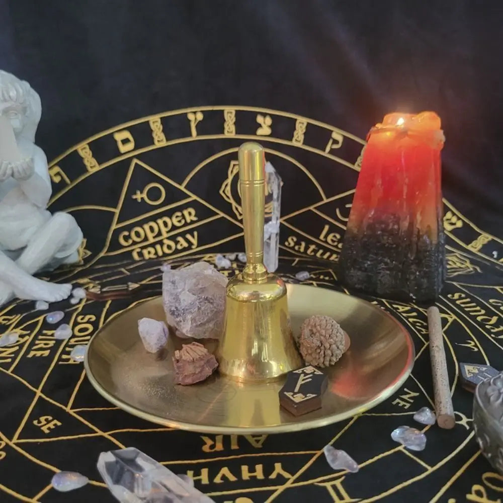 🔥 Altar Ritual Plate — Stainless Steel Multi-Purpose Candle & Burning Bowl (14cm)