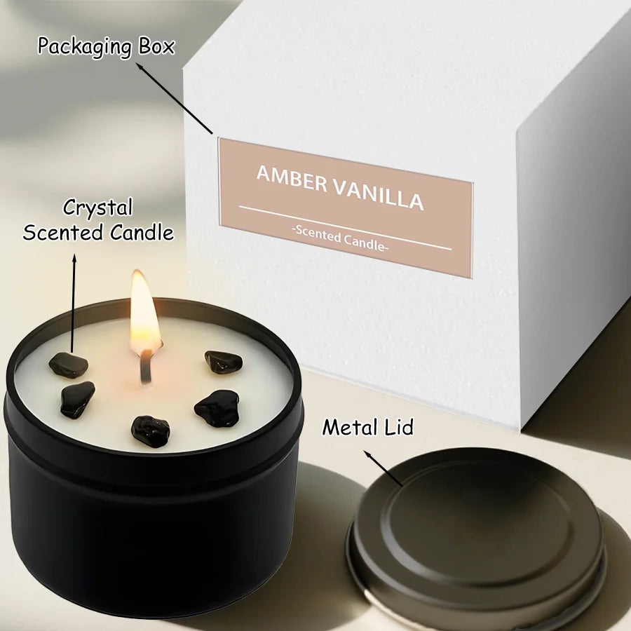 🔮 Crystal Ritual Scented Candle – 3oz Soy Wax Candle