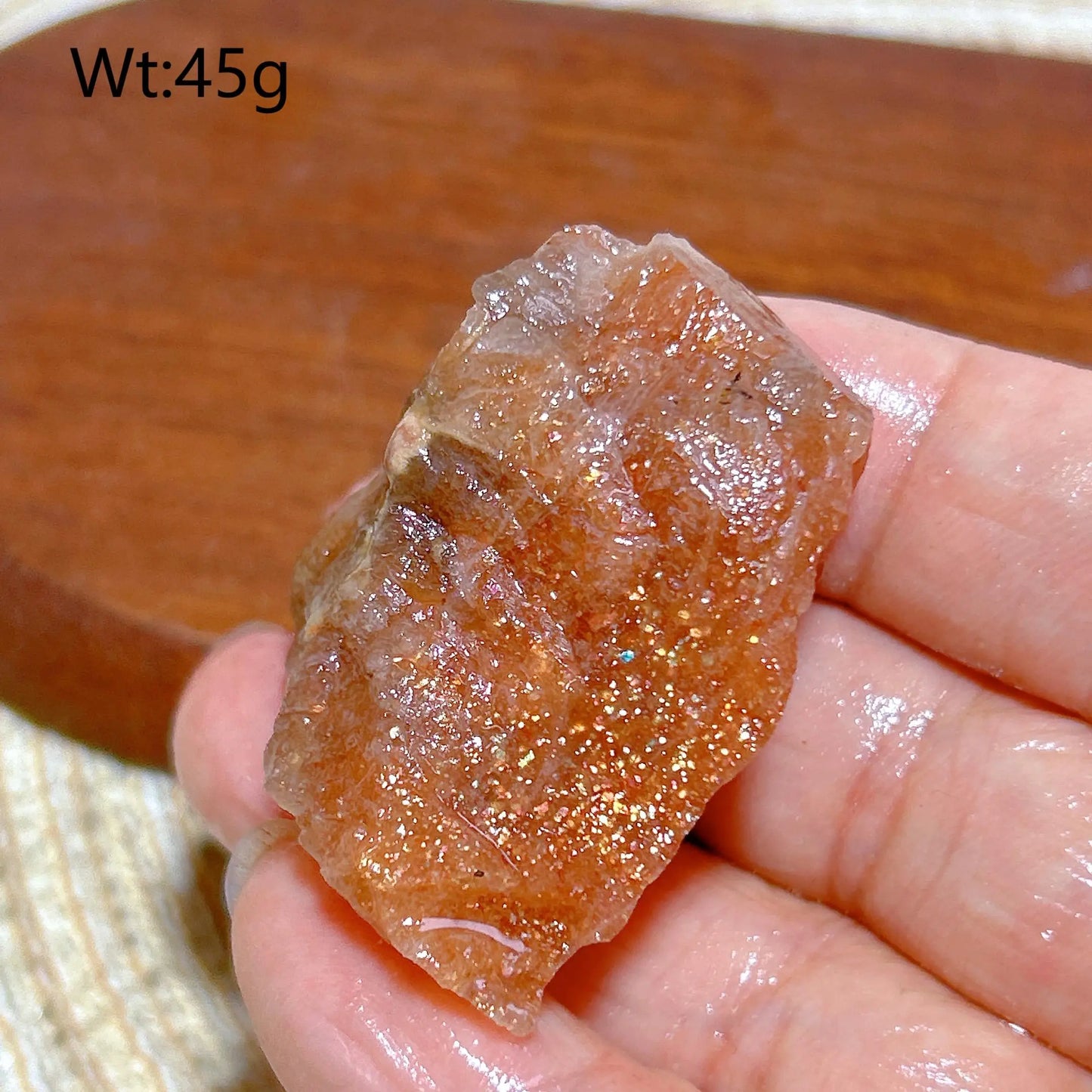 Natural Crystal Gem Sunstone Raw Stone Golden Rainbow Flash Gemstone Desk Reiki Home Decoration Gift Rare Prismatic