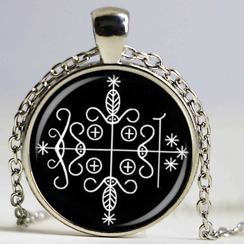 ⚜️ Papa Legba Voodoo Pendant Necklace — Handmade Occult Medallion for Ritual & Altar Work