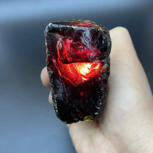 ๐ฎ Natural Amber Crystal Rough โ Northern Lights Burmese Blood Amber