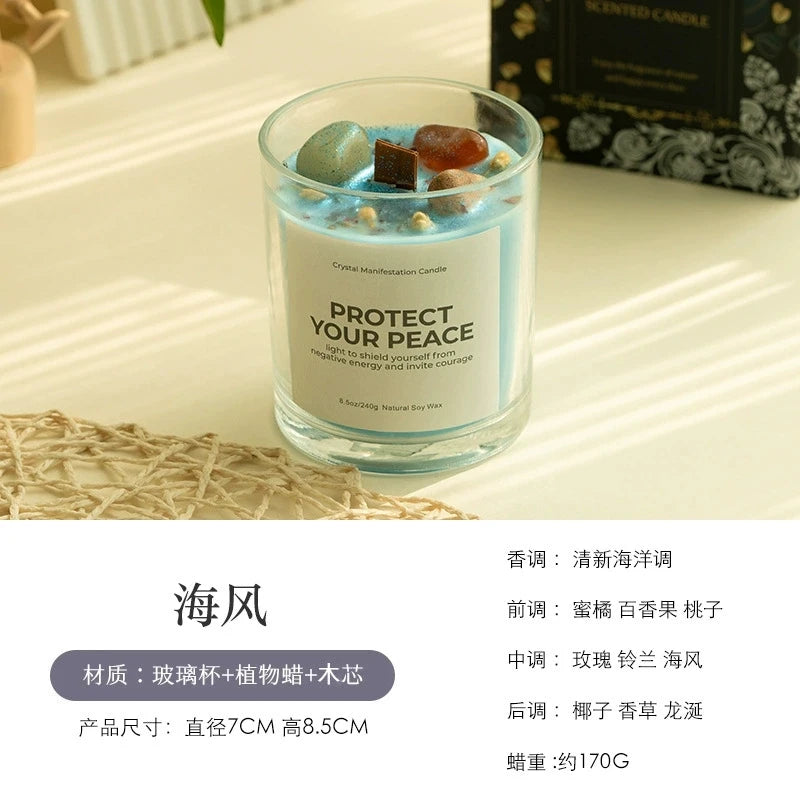 💎 Crystal-Cut Glass Scented Candle
