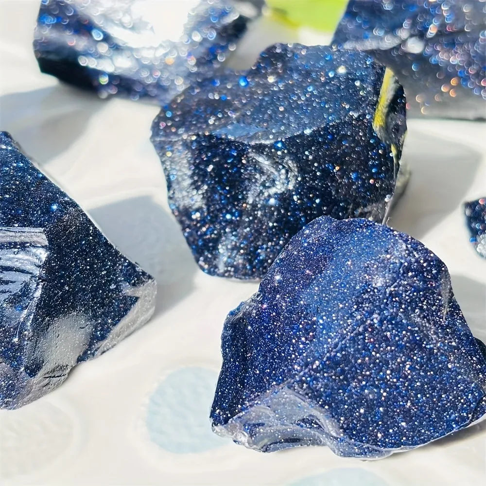 💙 Natural Blue Sandstone & Apatite Rough Crystal — Raw Chakra Healing Stone