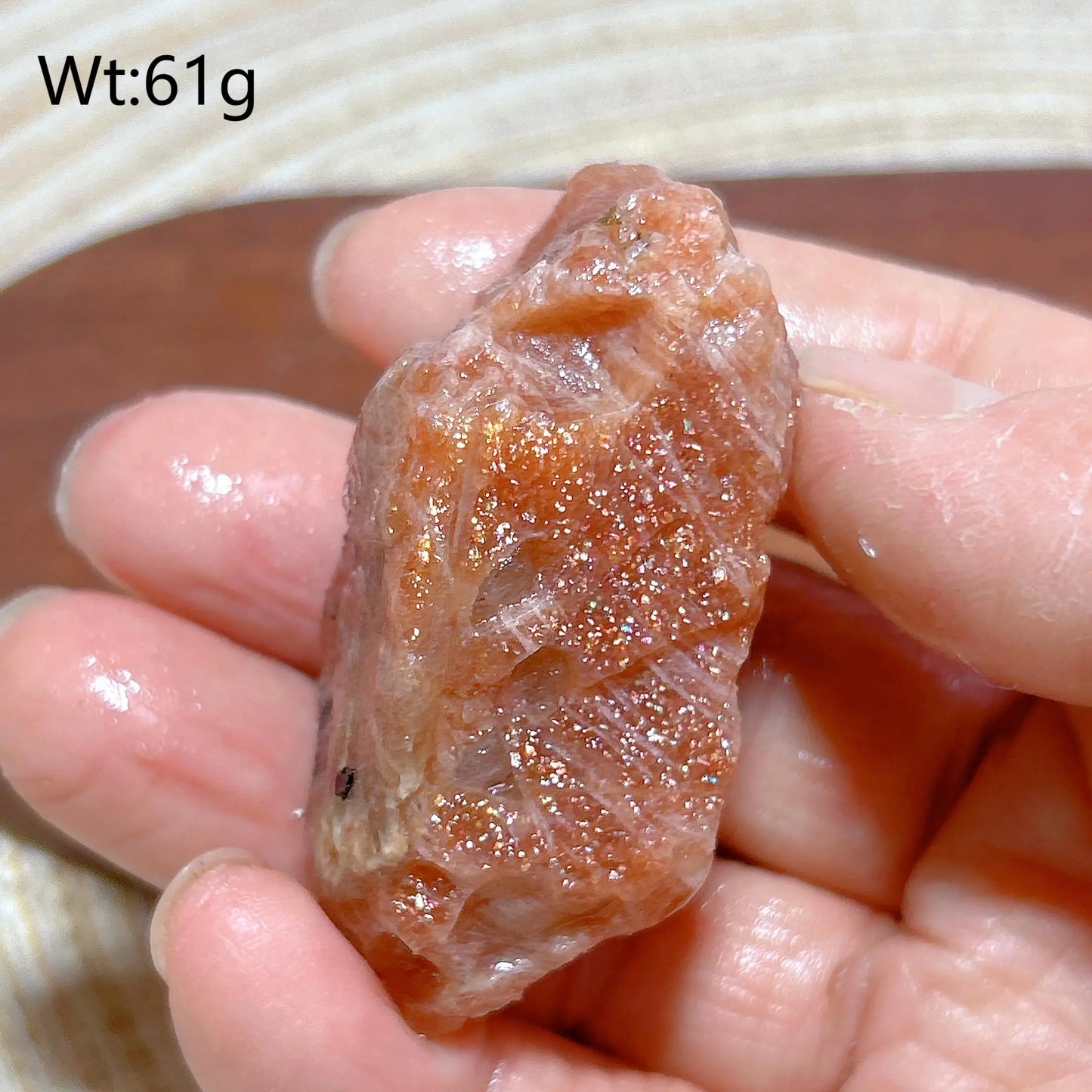 Natural Crystal Gem Sunstone Raw Stone Golden Rainbow Flash Gemstone Desk Reiki Home Decoration Gift Rare Prismatic