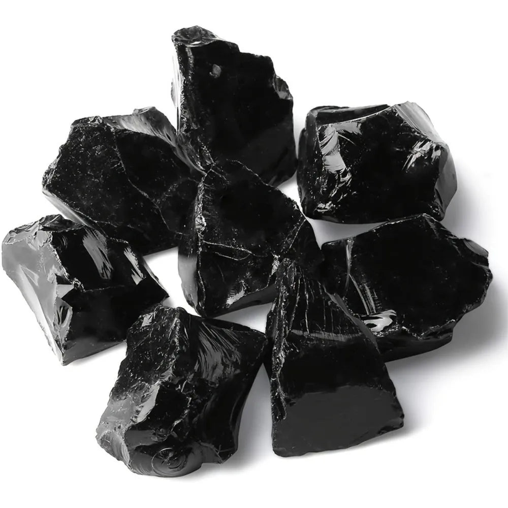 ⚫ Raw Black Obsidian Crystal — Natural Quartz Healing Stone