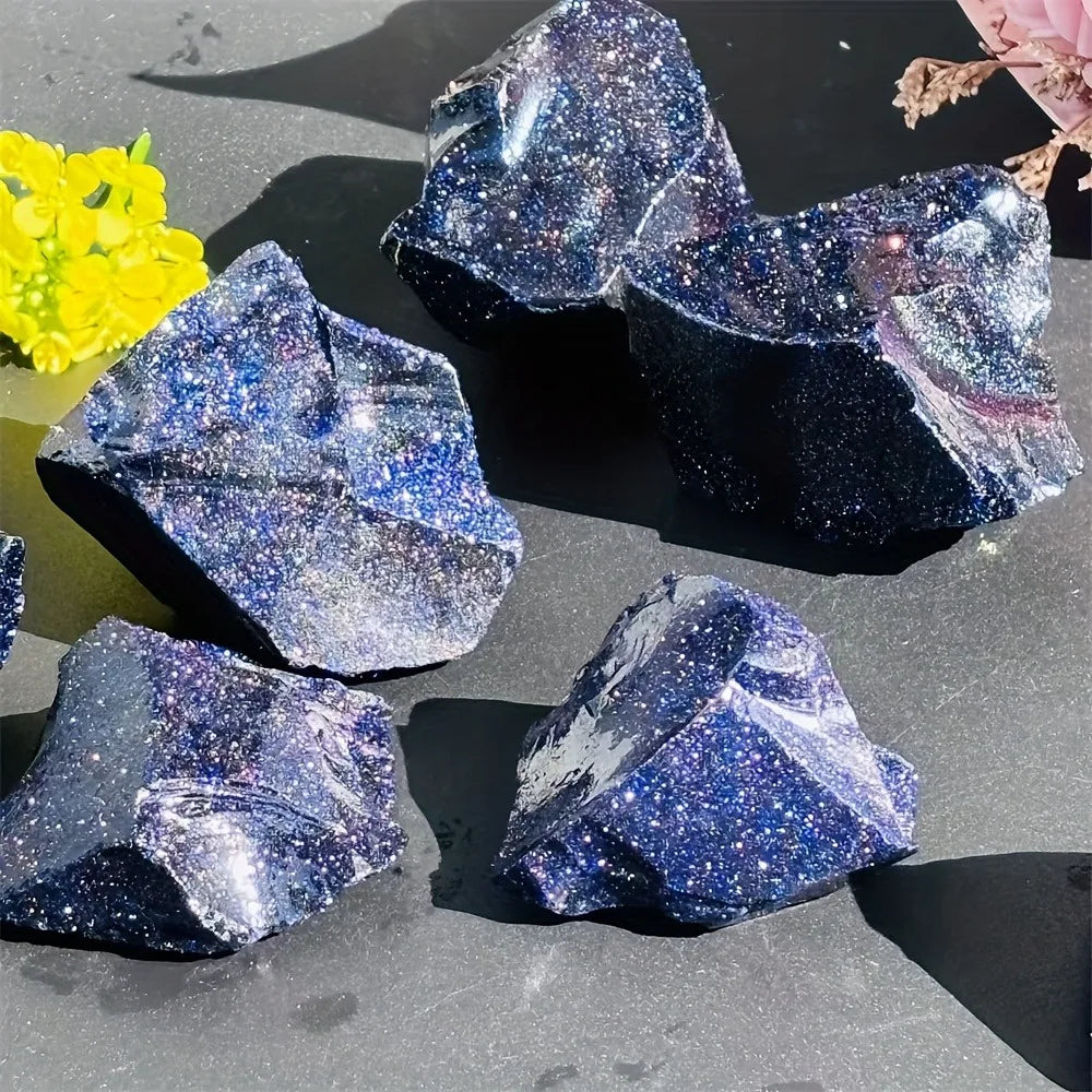 💙 Natural Blue Sandstone & Apatite Rough Crystal — Raw Chakra Healing Stone