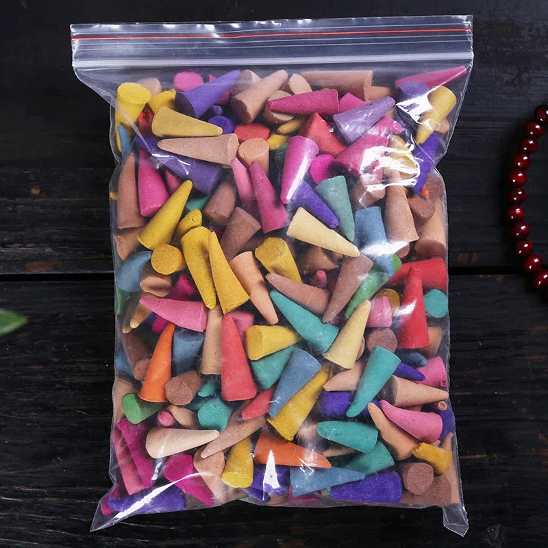 🌿 60-Piece Natural Backflow Incense Cones — Mixed Floral Scents