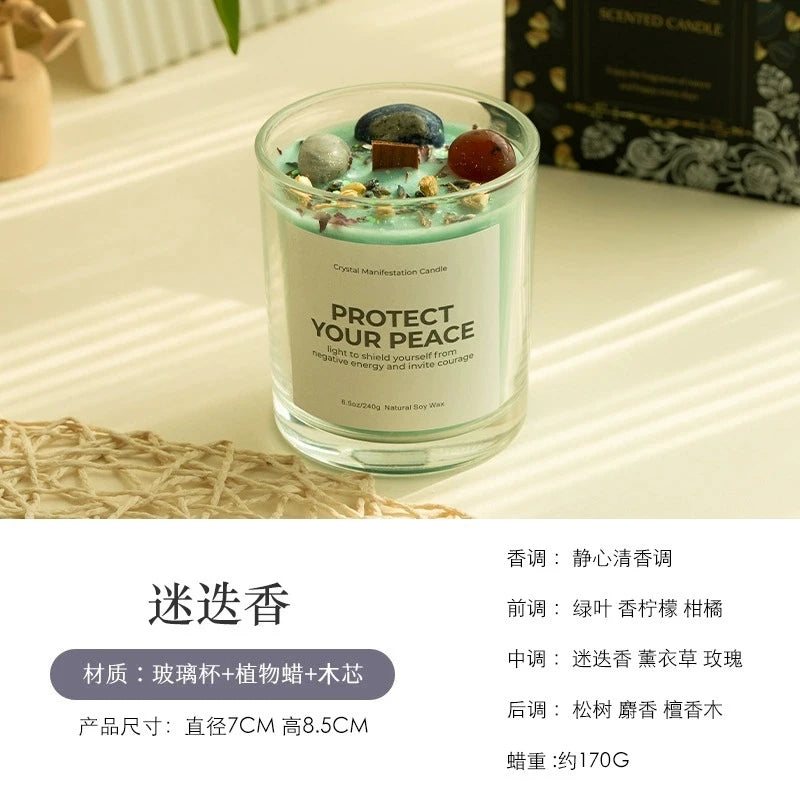 💎 Crystal-Cut Glass Scented Candle