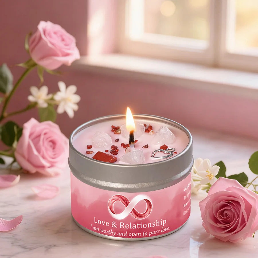 💞 Law of Attraction Manifestation Candle — 3oz Rose & Jasmine