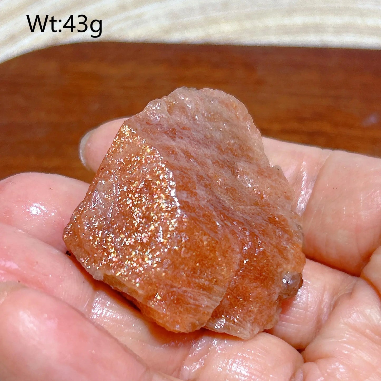Natural Crystal Gem Sunstone Raw Stone Golden Rainbow Flash Gemstone Desk Reiki Home Decoration Gift Rare Prismatic