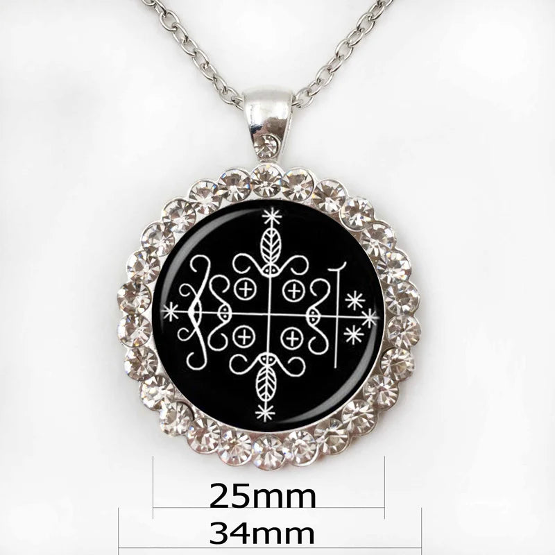 ⚜️ Papa Legba Voodoo Pendant Necklace — Handmade Occult Medallion for Ritual & Altar Work