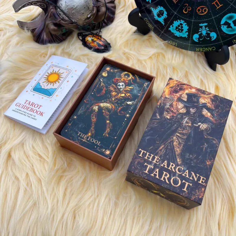 🔮 Magic Arcana Tarot Deck – 78-Card Traditional Divination Set (13x8cm)