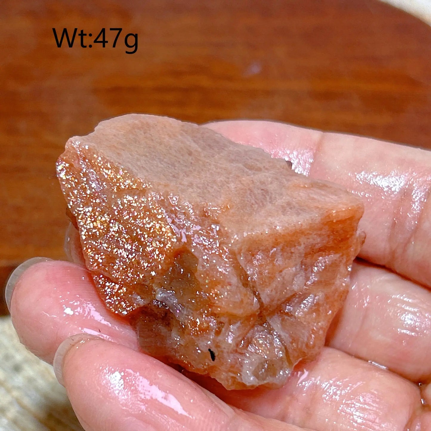 Natural Crystal Gem Sunstone Raw Stone Golden Rainbow Flash Gemstone Desk Reiki Home Decoration Gift Rare Prismatic