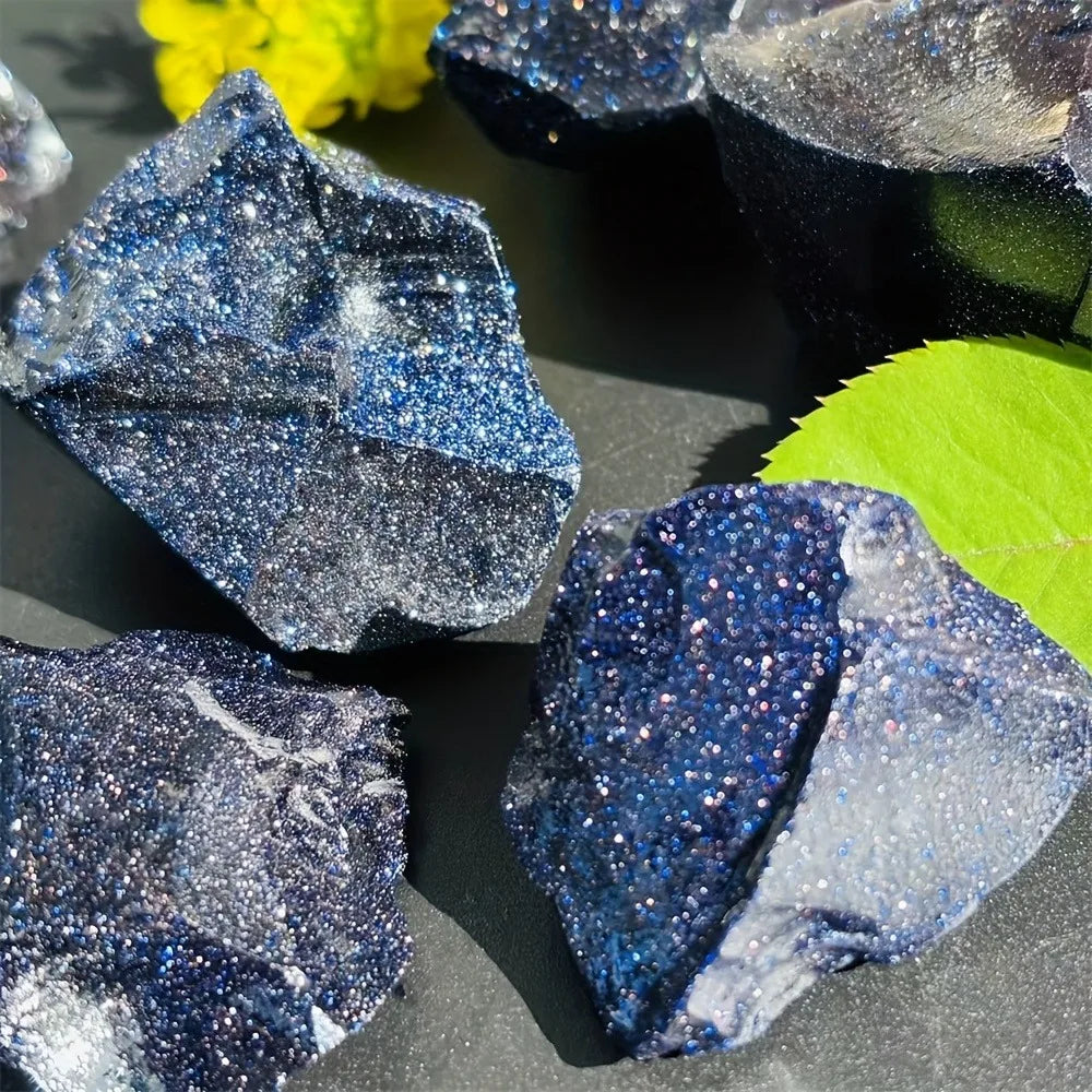 💙 Natural Blue Sandstone & Apatite Rough Crystal — Raw Chakra Healing Stone