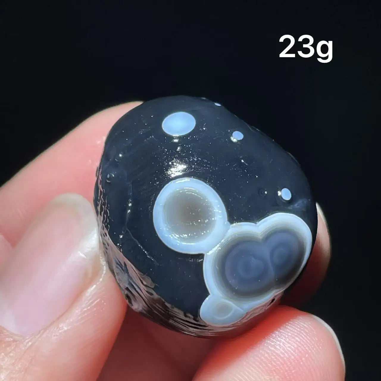 🖤 Natural Black Sardonyx & Gobi Agate Energy Stone
