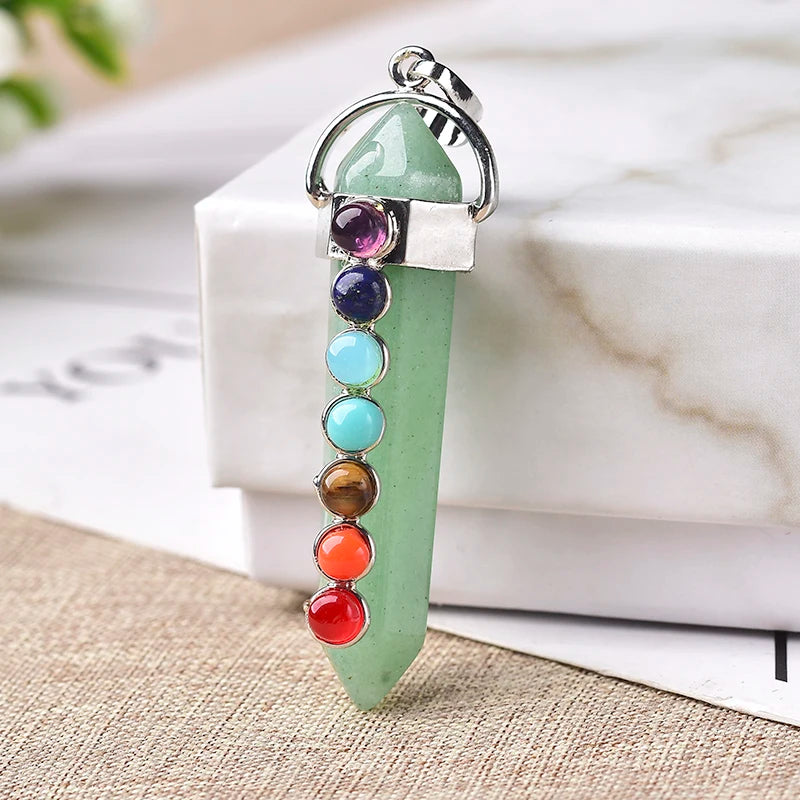 π Seven Chakra Crystal Pendant Necklace β Natural Healing Energy Amulet