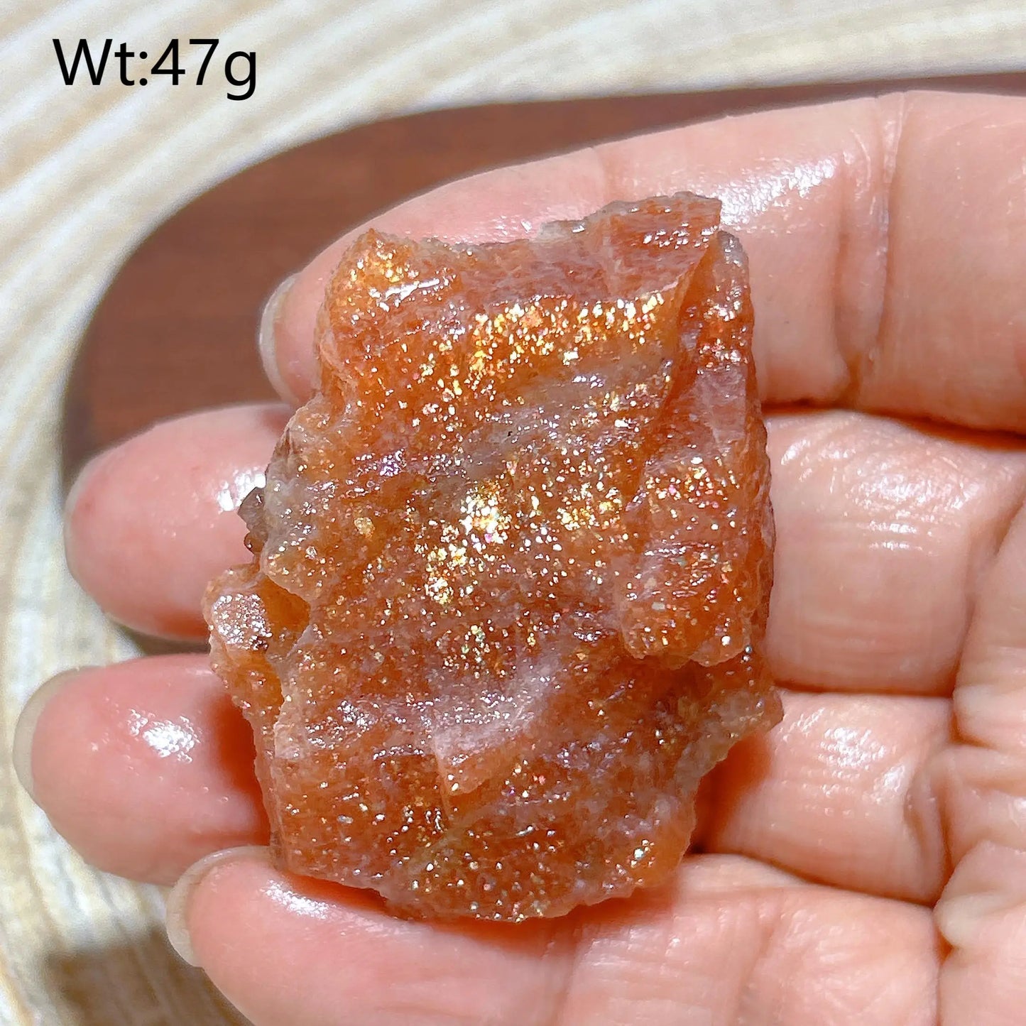 Natural Crystal Gem Sunstone Raw Stone Golden Rainbow Flash Gemstone Desk Reiki Home Decoration Gift Rare Prismatic
