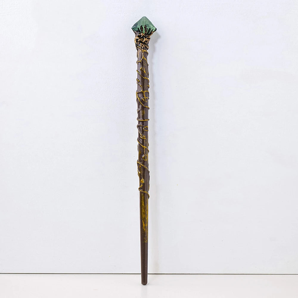 🔮 Handmade Natural Crystal Magic Wand – Witchcraft & Cosplay Ritual Tool