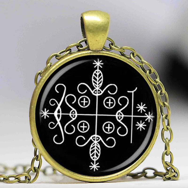 ⚜️ Papa Legba Voodoo Pendant Necklace — Handmade Occult Medallion for Ritual & Altar Work
