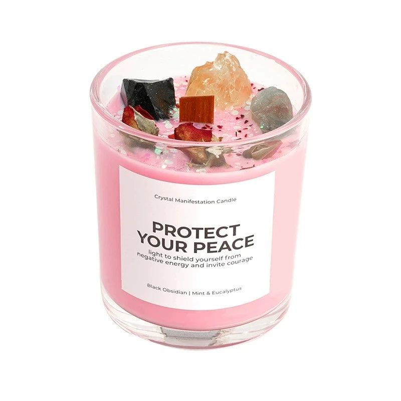💎 Crystal-Cut Glass Scented Candle