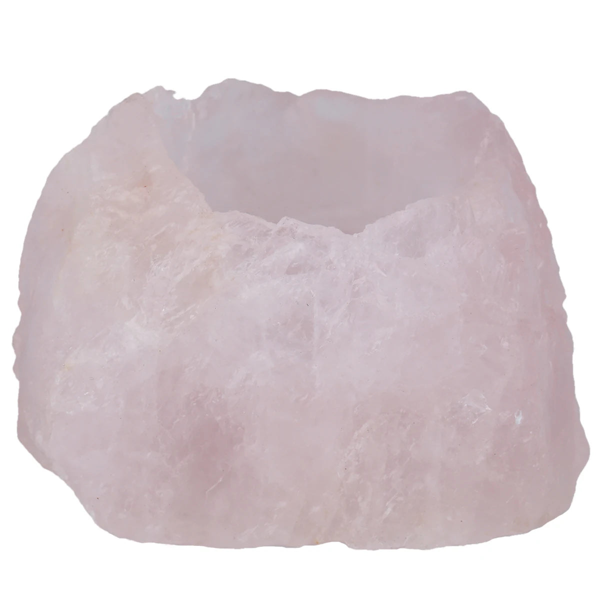 π Natural Fluorite Crystal Tealight Candle Holder