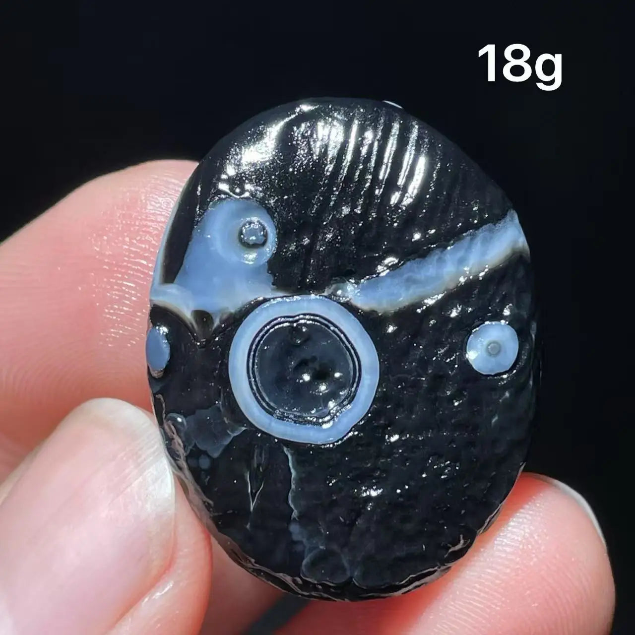 🖤 Natural Black Sardonyx & Gobi Agate Energy Stone