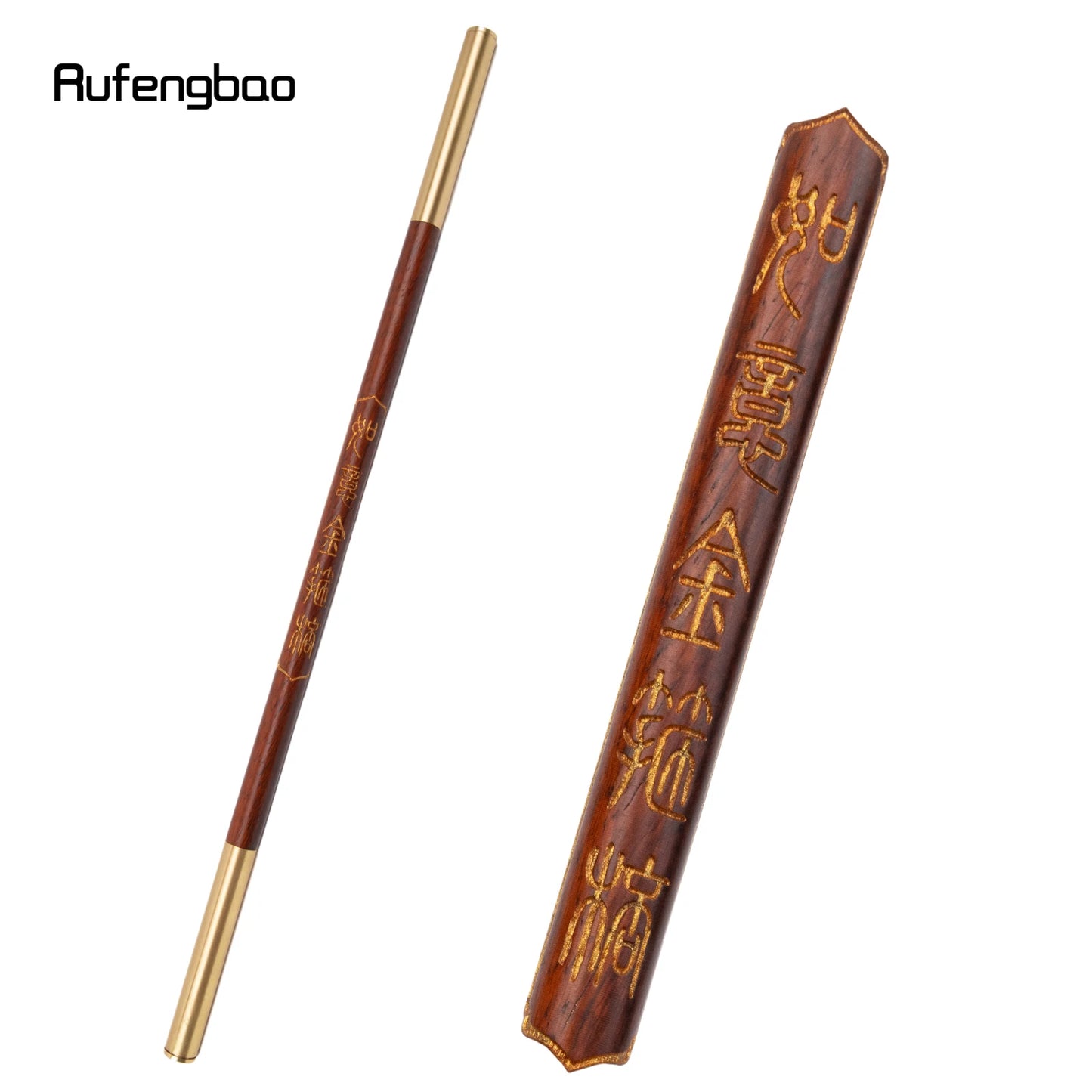 🪶 Handcrafted Brown Wooden Wand — Traditional Ritual & Energy Healing Tool (45cm)