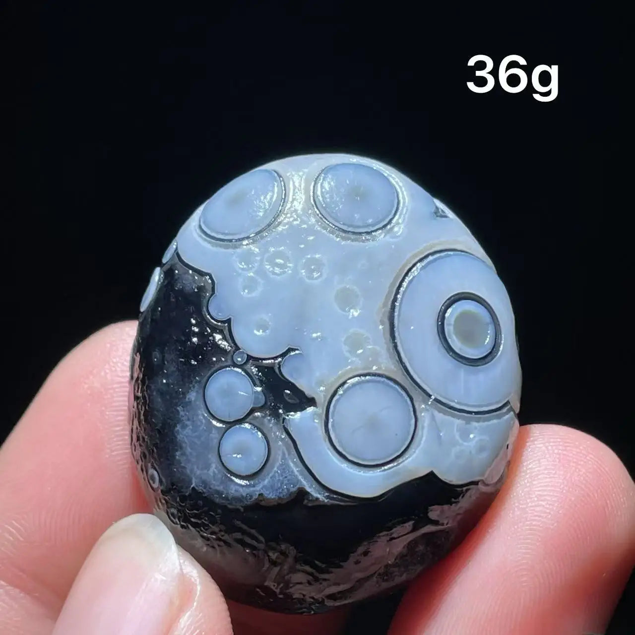 🖤 Natural Black Sardonyx & Gobi Agate Energy Stone