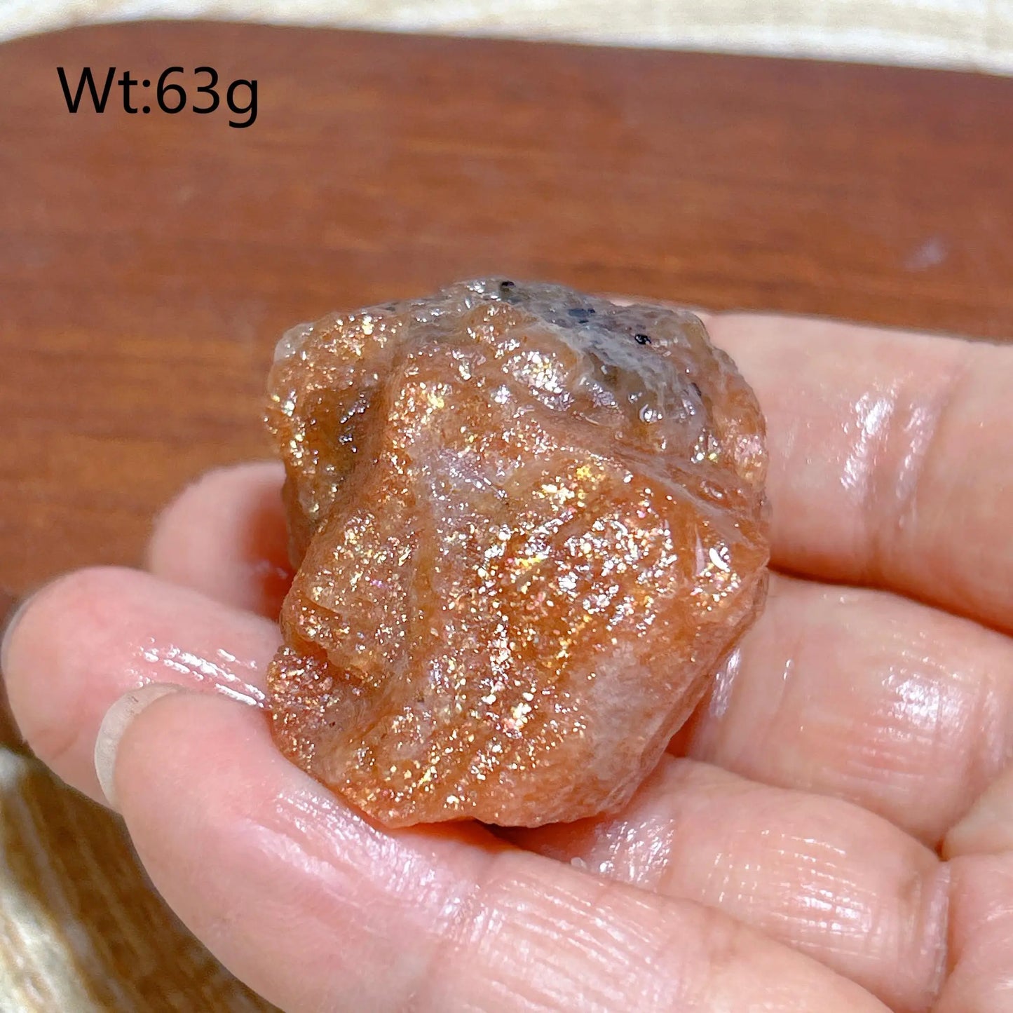 Natural Crystal Gem Sunstone Raw Stone Golden Rainbow Flash Gemstone Desk Reiki Home Decoration Gift Rare Prismatic