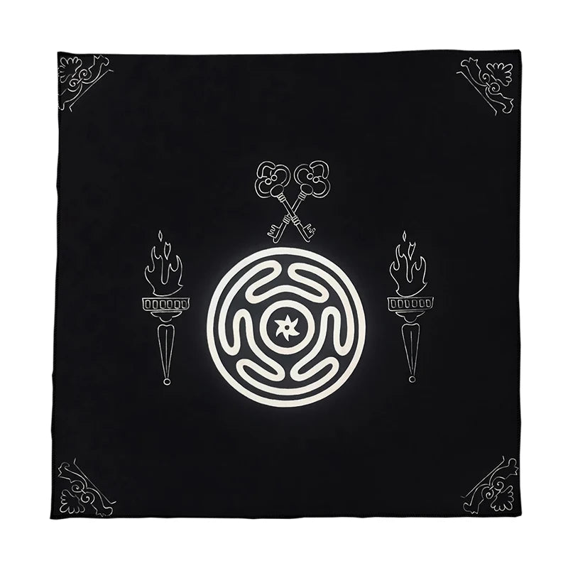🌒🔮 Hecate Goddess Tarot Tablecloth — Altar Cloth for Readings, Divination & Rituals