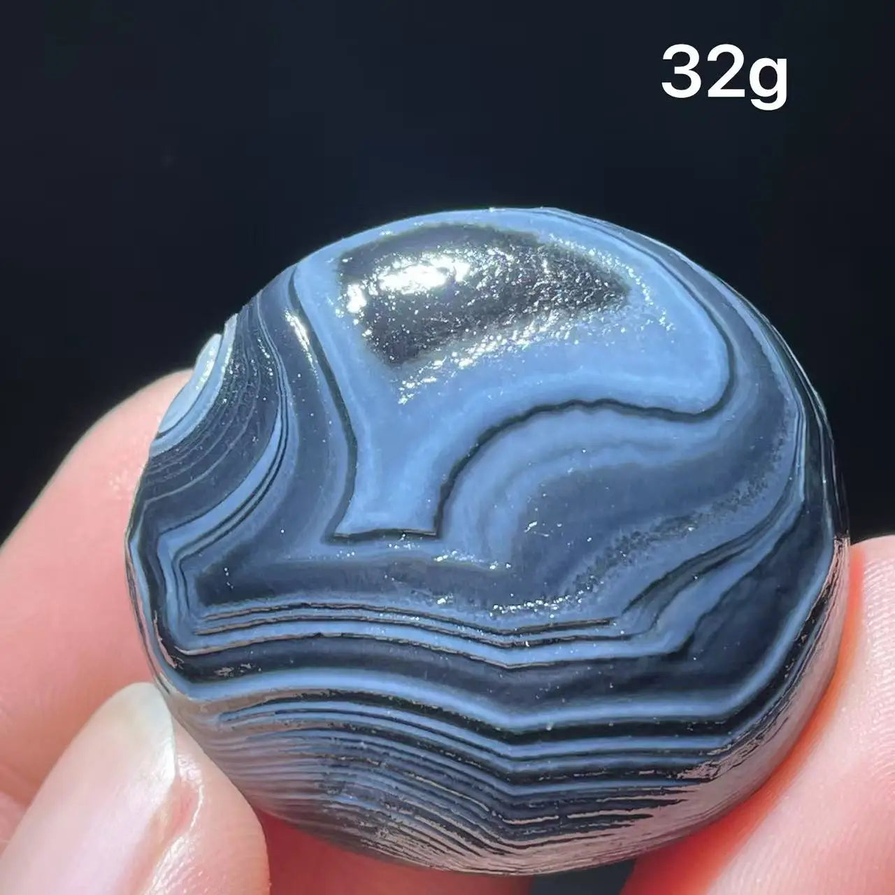 🖤 Natural Black Sardonyx & Gobi Agate Energy Stone