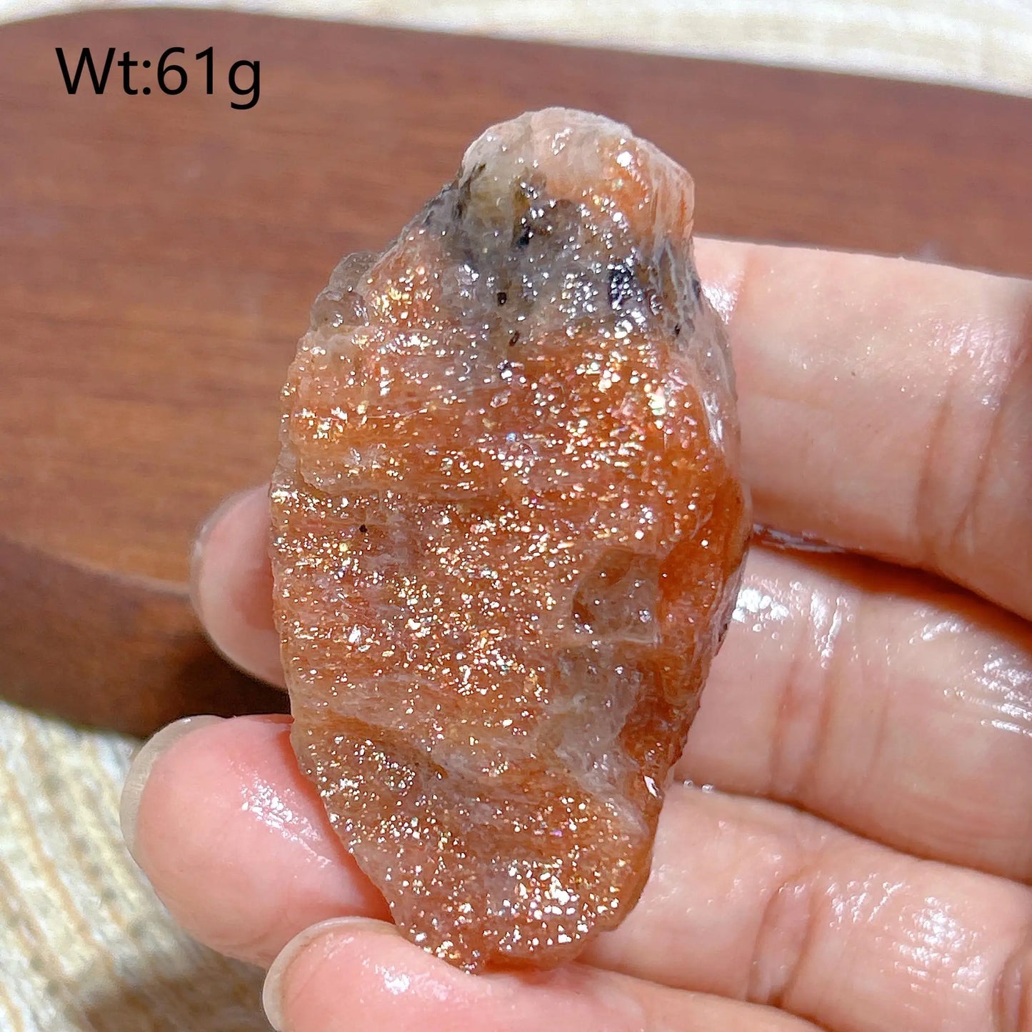 Natural Crystal Gem Sunstone Raw Stone Golden Rainbow Flash Gemstone Desk Reiki Home Decoration Gift Rare Prismatic