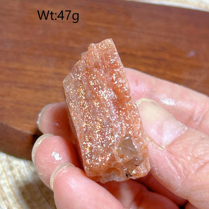 Natural Crystal Gem Sunstone Raw Stone Golden Rainbow Flash Gemstone Desk Reiki Home Decoration Gift Rare Prismatic