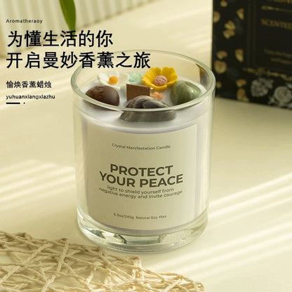 💎 Crystal-Cut Glass Scented Candle