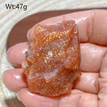 Natural Crystal Gem Sunstone Raw Stone Golden Rainbow Flash Gemstone Desk Reiki Home Decoration Gift Rare Prismatic