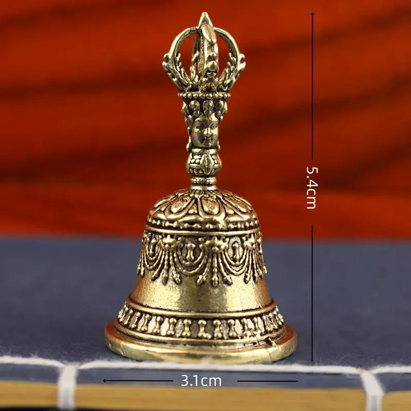 🔔 Retro Tibetan Brass Wind Chime – Die-Cast Copper Bell Pendant for Garden, Patio, and Home Décor