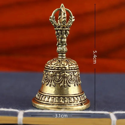 🔔 Retro Tibetan Brass Wind Chime – Die-Cast Copper Bell Pendant for Garden, Patio, and Home Décor
