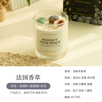 💎 Crystal-Cut Glass Scented Candle
