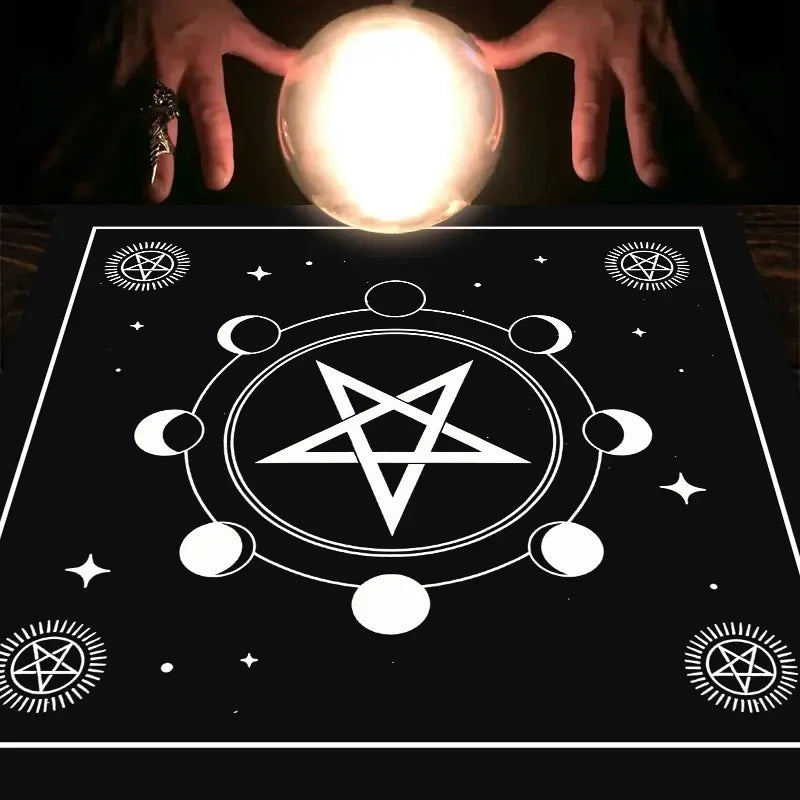 🌙 Tarot & Altar Cloth — Moon Phase, Sun, and Starry Sky Design