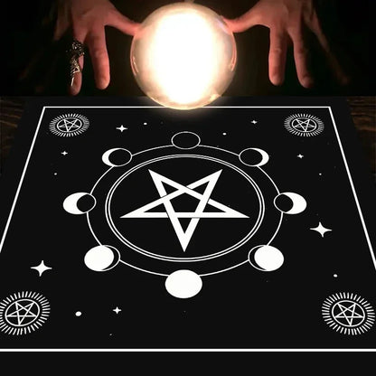 🌙 Tarot & Altar Cloth — Moon Phase, Sun, and Starry Sky Design