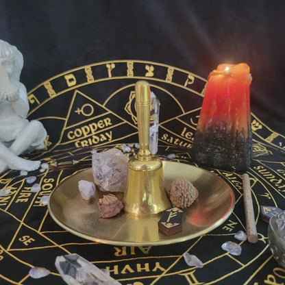🔥 Altar Ritual Plate — Stainless Steel Multi-Purpose Candle & Burning Bowl (14cm)