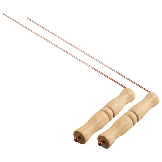 🔮 AB06 Premium Copper Dowsing Rods Kit with Natural Wooden Handles